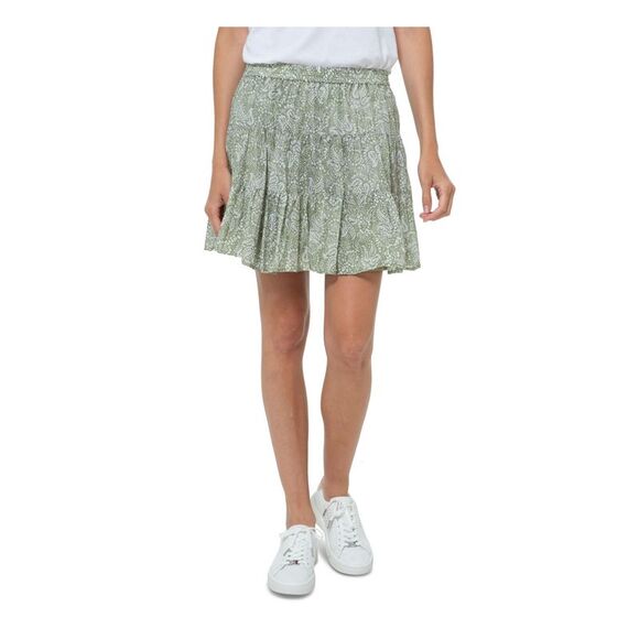 MICHAEL KORS Dresses & Skirts - MICHAEL KORS Womens Green Sun-bleached Paisley Short A-Line Skirt Size: XXS